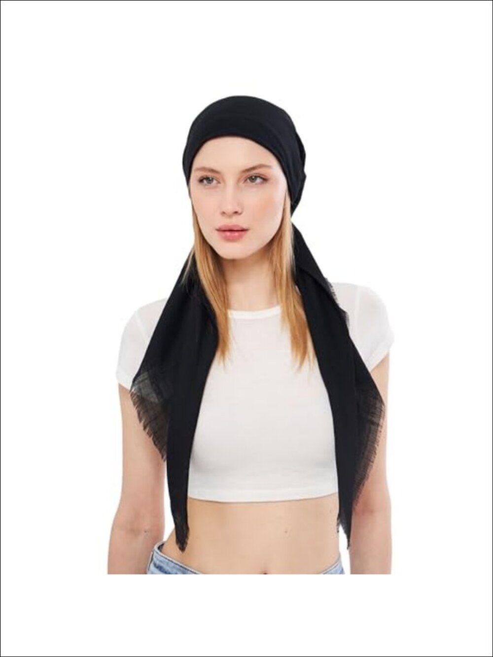 Pre-Tied Head Scarves Women Soft Chemo Headwear 100% Polyester Sleep Cap